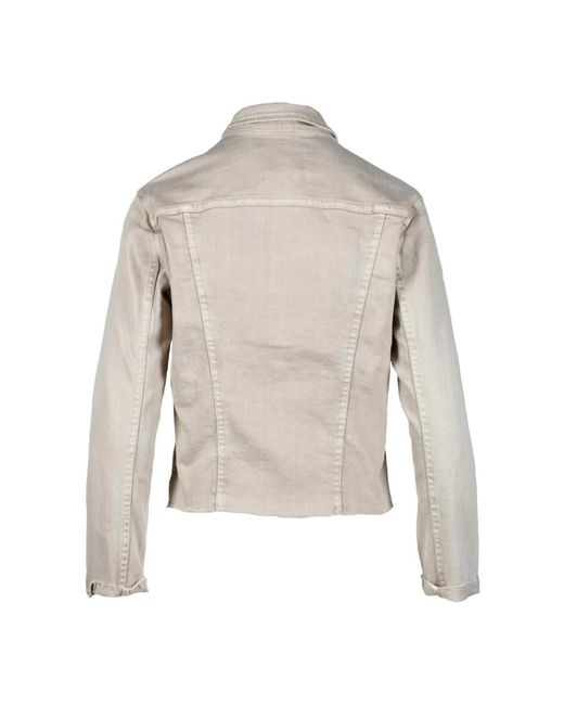 L'Agence Denim Jas Met Knoopsluiting in het Gray