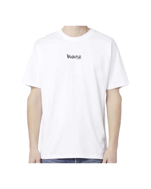 DISCLAIMER Jersey t-shirt mit brand logo print in White für Herren
