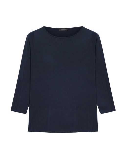 Round-Neck Knitwear di Elena Miro in Blue