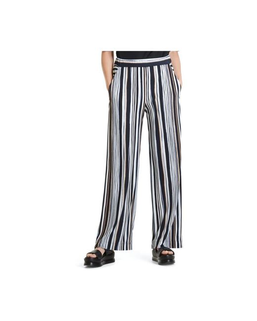 Marc Cain Blue Straight Trousers