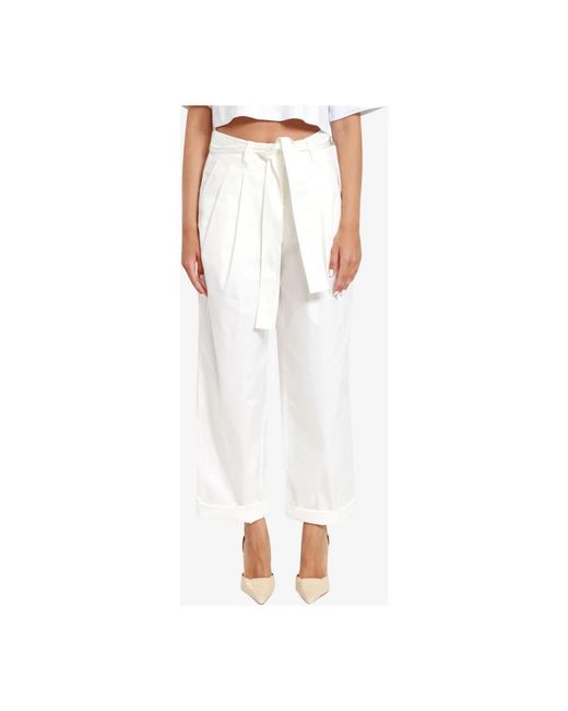 Straight Trousers MSGM de color White