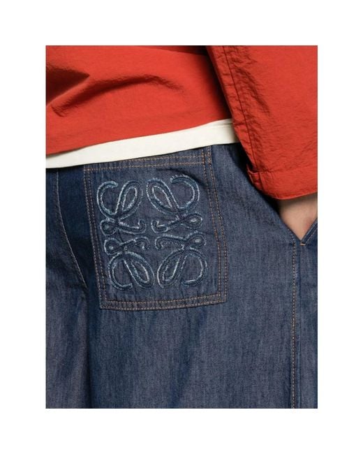 Loewe Blue Denim Shorts for men