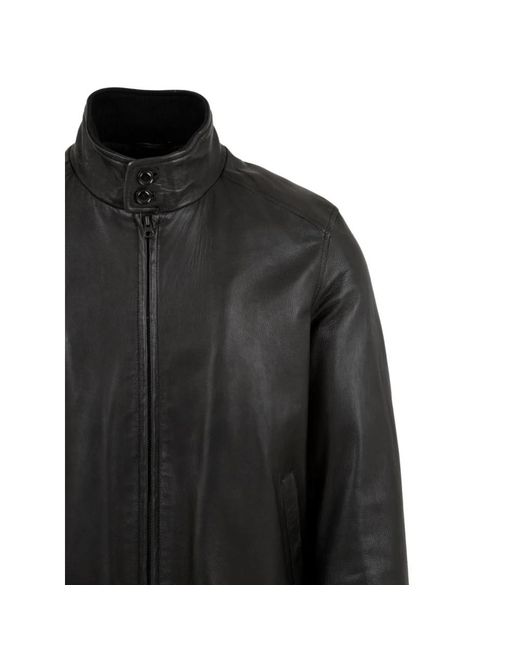 Aspesi Jassen ,Zwart ,Jas Met Ritssluiting Aan De Voorkant in het Black voor heren
