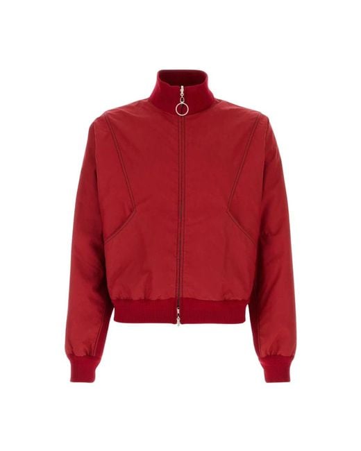 1989 STUDIO Red Bomber Jackets for men