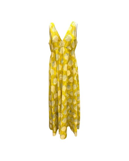 ODEEH Yellow Maxi Dresses