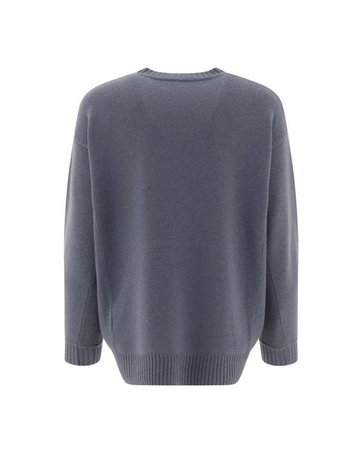 Round-Neck Knitwear Max Mara de color Gray