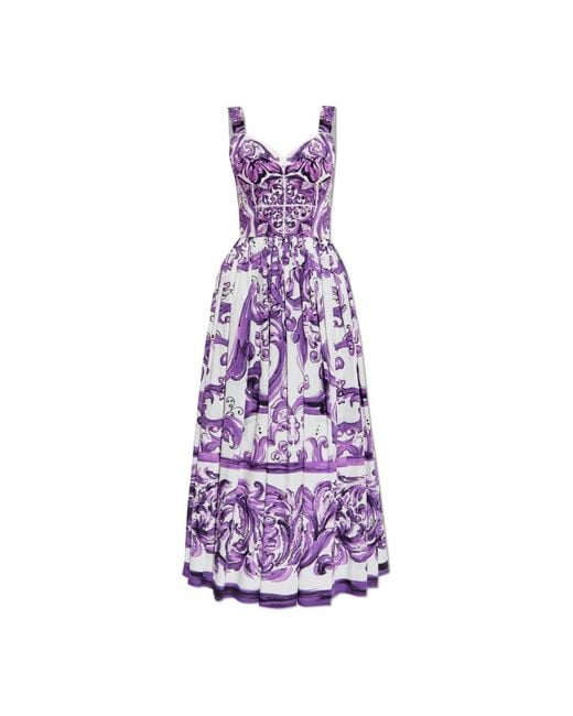 Dolce & Gabbana Purple Maxi Dresses