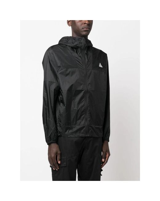 Wind Jackets Nike de hombre de color Black