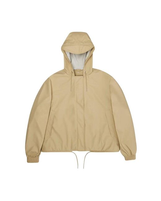 Rains Natural Sandfarbene String Jacke