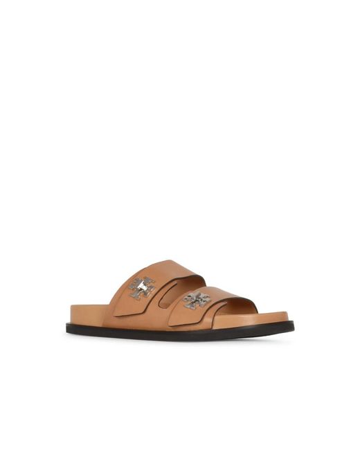 Tory Burch Brown Sliders
