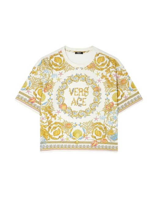 T-Shirts Versace de color Metallic