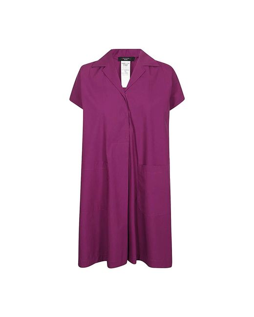 Vestido morado de algodón a la rodilla Weekend by Maxmara de color Purple