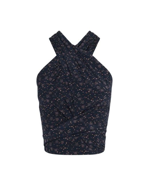 Cortana Blue Sleeveless Tops