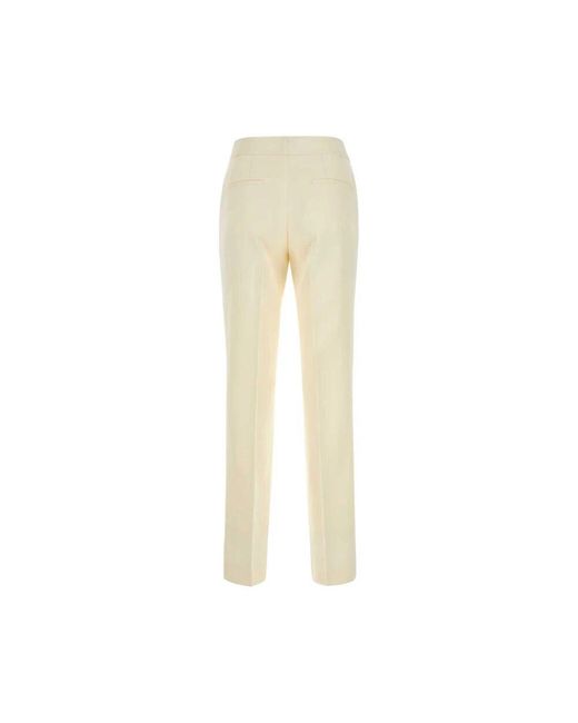 Slim-Fit Trousers di Jil Sander in Natural