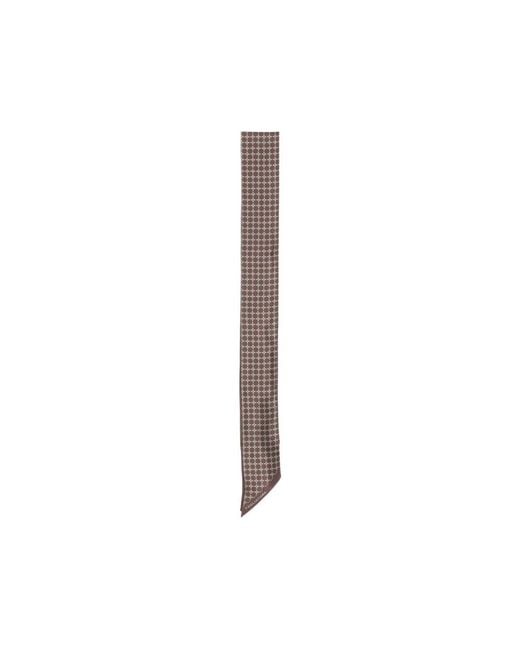 Tagliatore White Silk Scarves for men