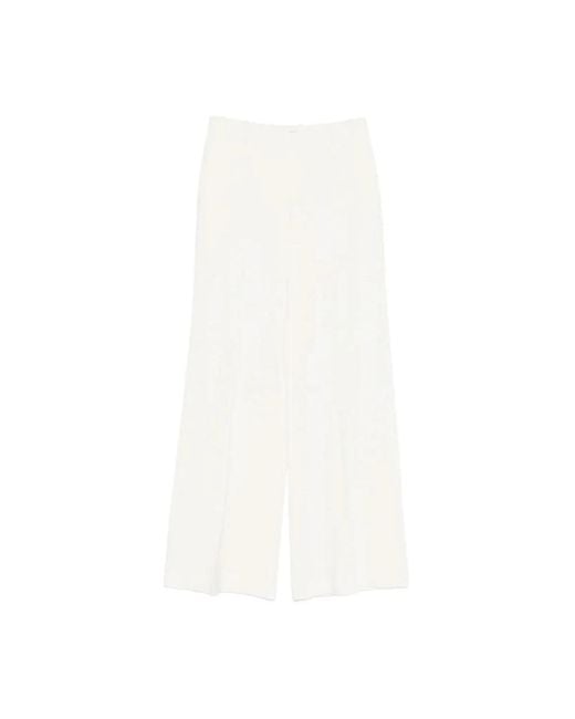 Ermanno Scervino White Wide Trousers