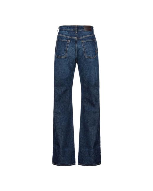 Pinko Jeans ,Blauw ,Katoen Wide Leg Blauwe Katoenmix Jeans in het Blue