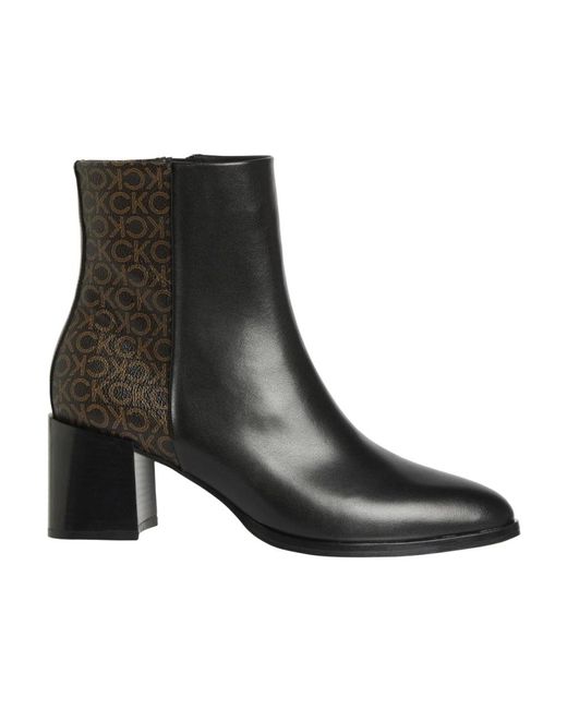 Calvin Klein Black Heeled Boots