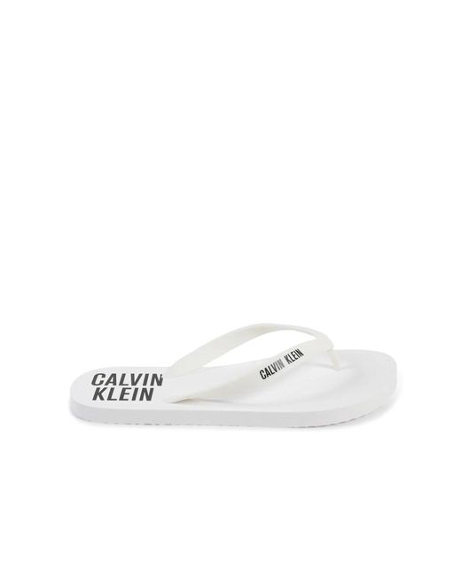 Calvin Klein White Flip Flops for men