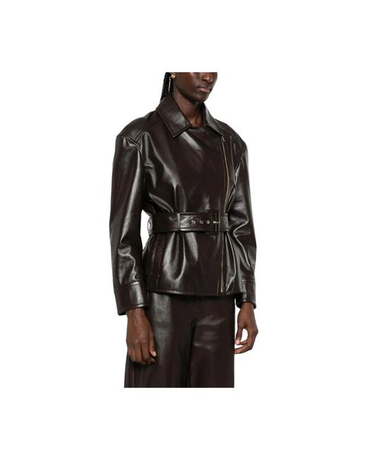 Leather Jackets Max Mara de color Black
