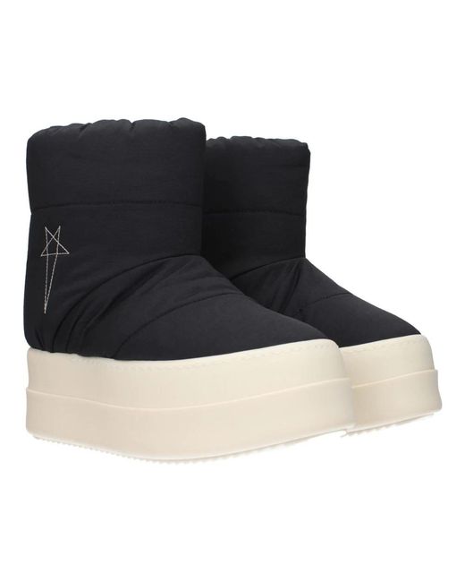 Rick Owens Blue Winter Boots