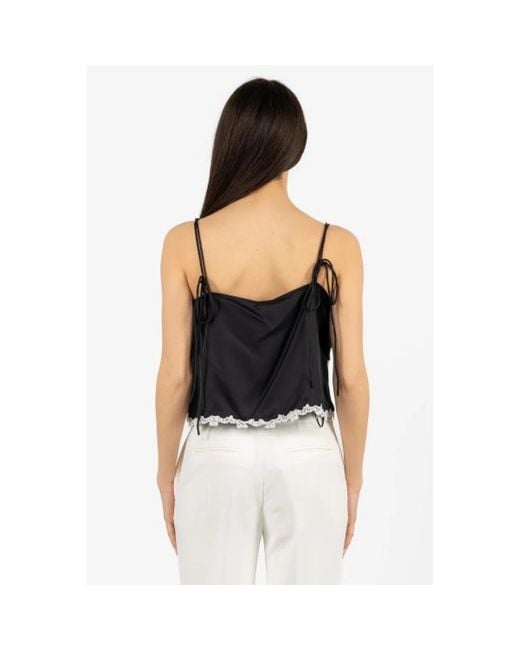 Pinko Black Sleeveless Tops