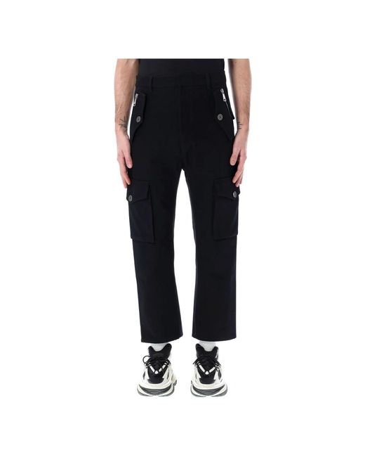 Balmain Black Cropped Trousers for men