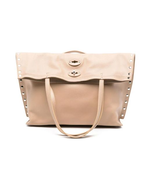 Zanellato Natural Shopper tasche mit twist lock