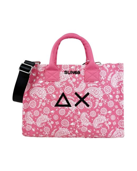 Sun 68 Pink Tote Bags