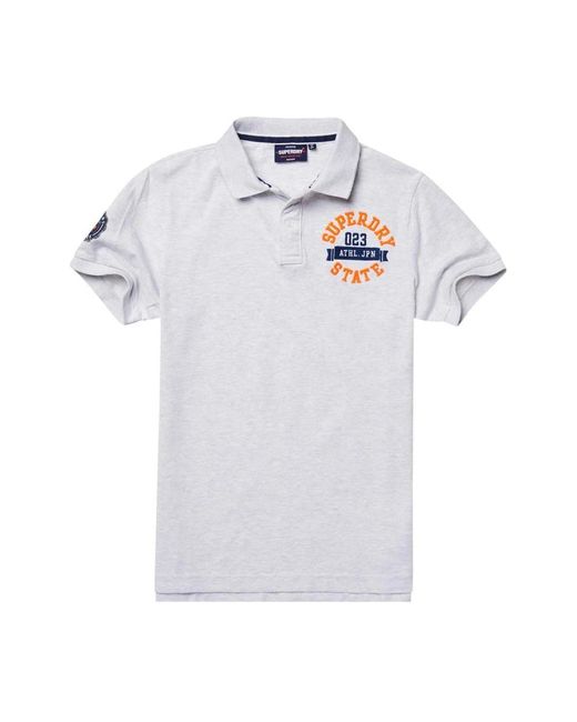 Polo con logo - stile classico di Superdry in White da Uomo