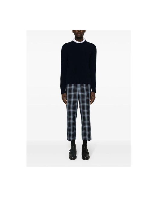 Round-Neck Knitwear di Thom Browne in Blue da Uomo