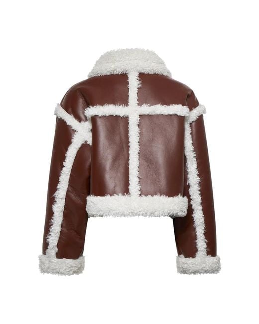 Stand Studio Faux Fur & Shearling Jackets in het Brown