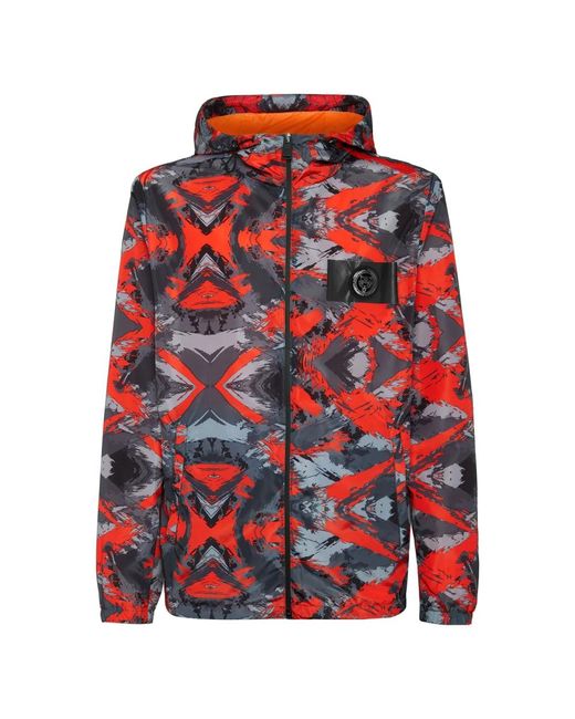 Philipp Plein Fitness ,Veelkleurig ,Nylon Nylon Windbreaker Camouflage in het Red voor heren