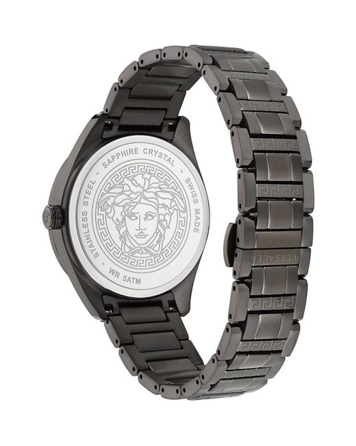 Orologio da uomo in acciaio inossidabile v-vertical di Versace in Black da Uomo