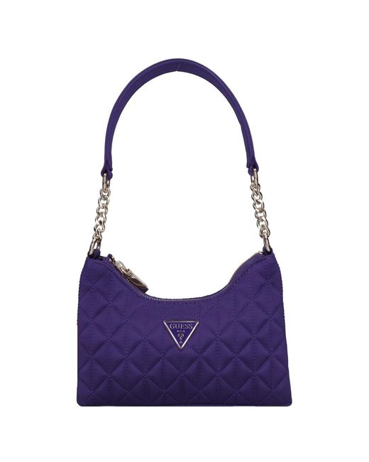 Shoulder Bags Guess de color Purple
