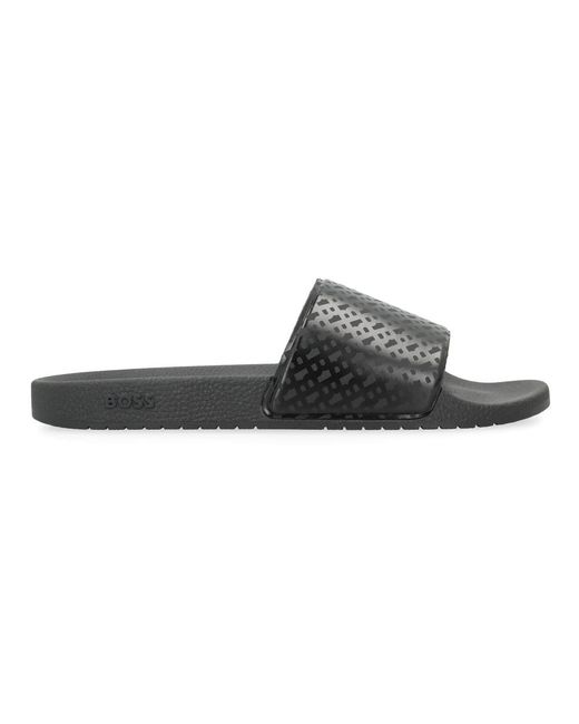 HUGO Logo Slides in Black für Herren