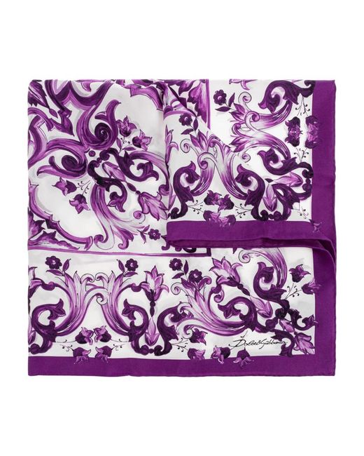 Dolce & Gabbana Purple Silky Scarves