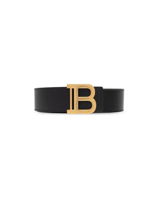 Cintura con logo di Balmain in Black