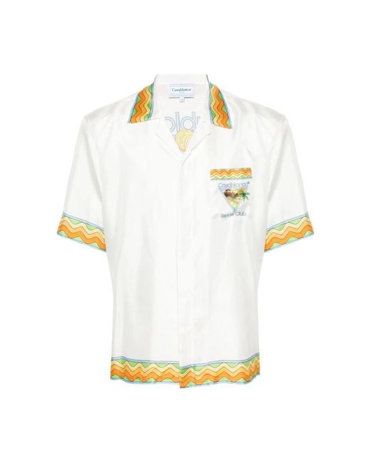 Casablancabrand Yellow Short Sleeve Shirts for men