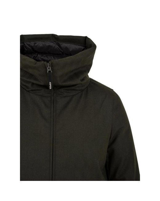 Aspesi Jassen ,Groen ,Winterjas in het Black