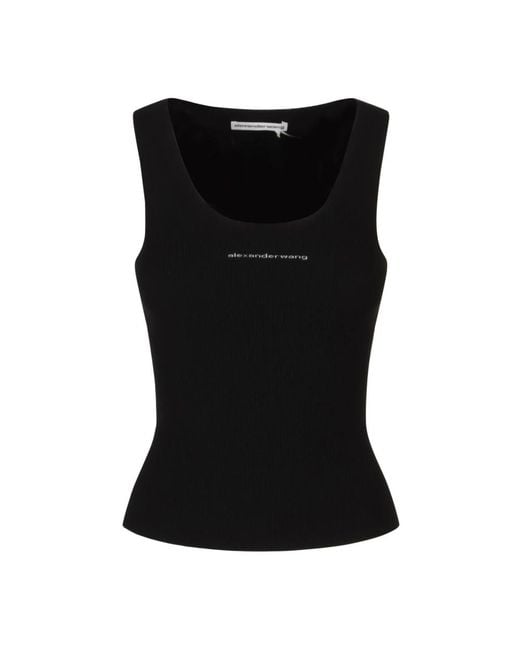 Alexander Wang Black Sleeveless Tops