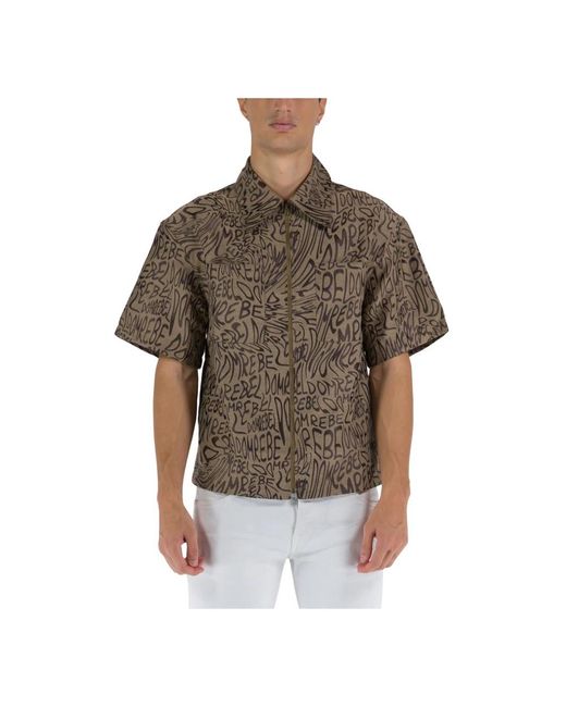 DOMREBEL Brown Short Sleeve Shirts for men