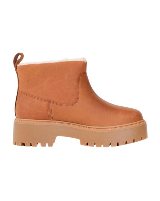 Timberland Schoenen ,Bruin ,Leer Stone Street Platform Boot in het Brown