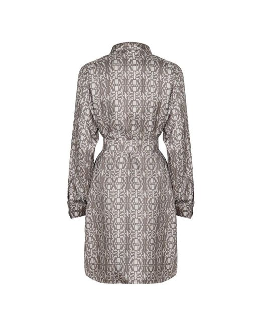 Max Mara Kleedjes ,Veelkleurig ,Gedrukte Zijden Overhemdjurk in het Gray