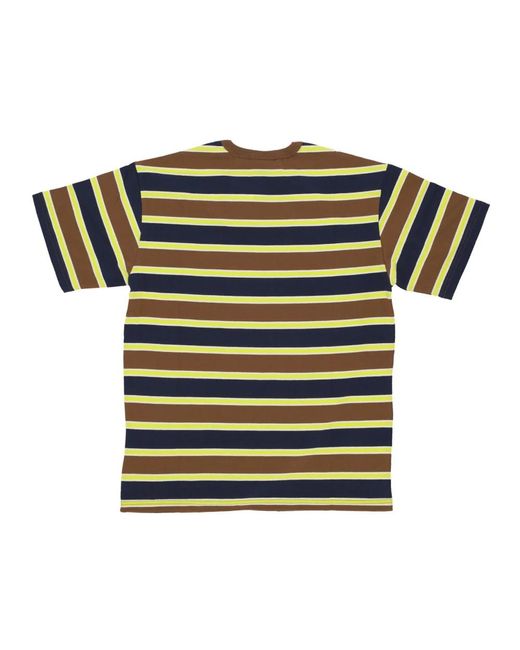 Huf Tops ,Veelkleurig ,Katoen Gestreept Gebreid T-Shirt in het Green voor heren