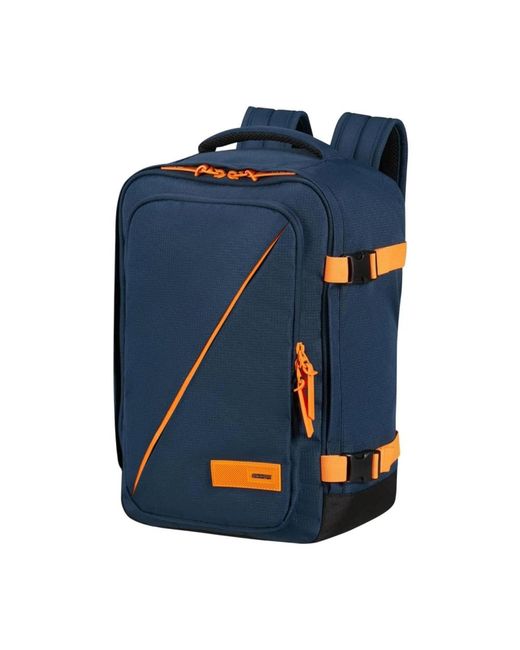 American Tourister Praktische En Functionele Handbagage Rugzak in het Blue