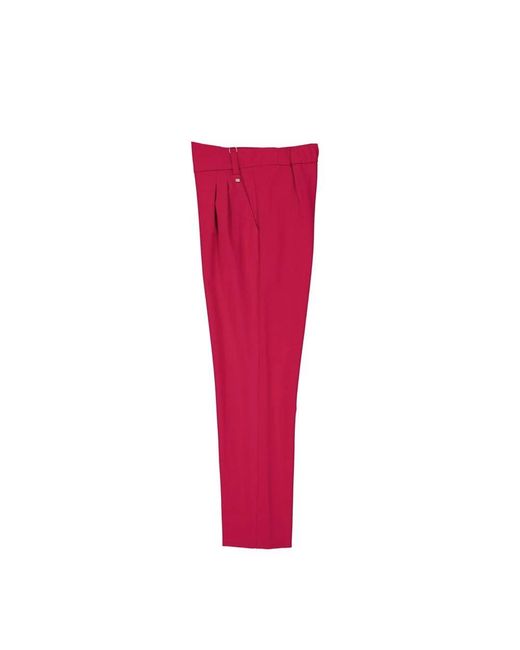 Herno Red Straight Trousers