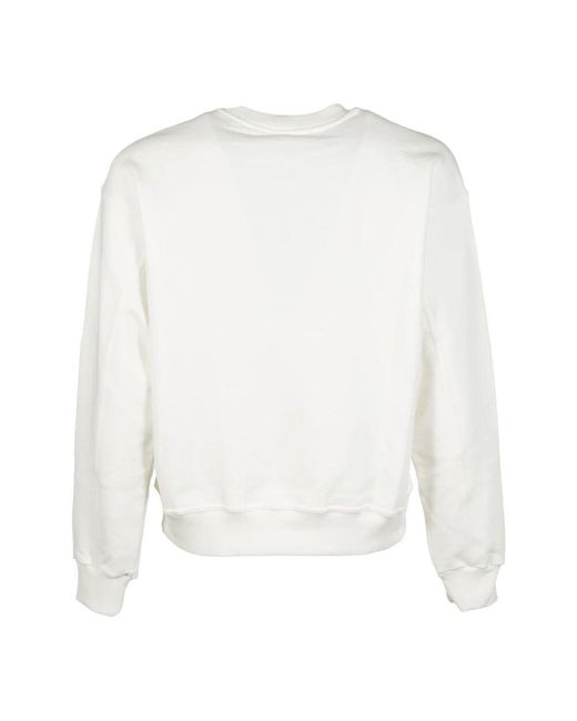 A PAPER KID Weißer Pullover Mit Girocollo-Logo in White für Herren