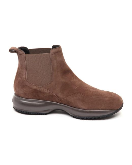 Hogan Brown Chelsea Boots