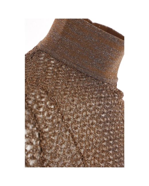 Tom Ford Brown Braun bronze gestricktes und lurex flare kleid